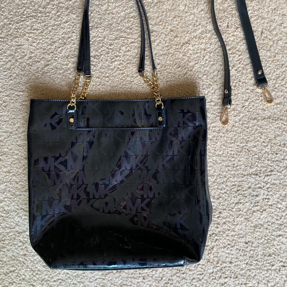 Black Leather Pattern Michael Kors Purse